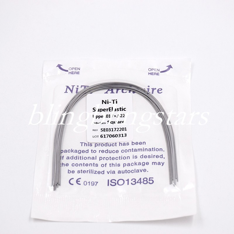 10 Pcs/Pack Orthodontic Dental Super Elastic Rectangular/Round Niti Arch Wire