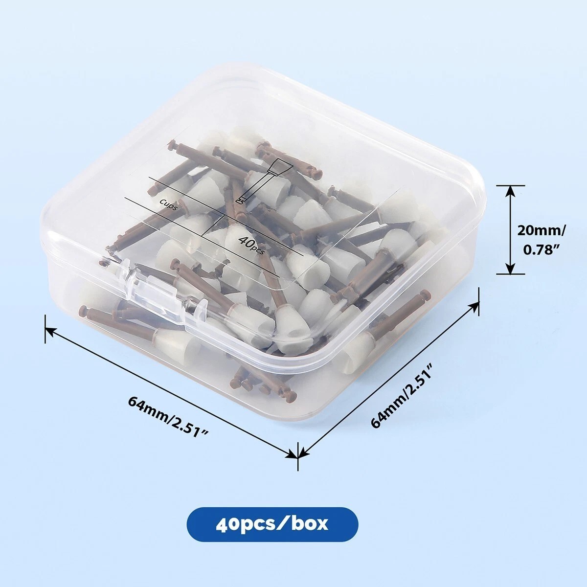 40 Pcs/Pack Dental Composite Polishing Finishing Cups/Points/Discs Fit ENHANCE