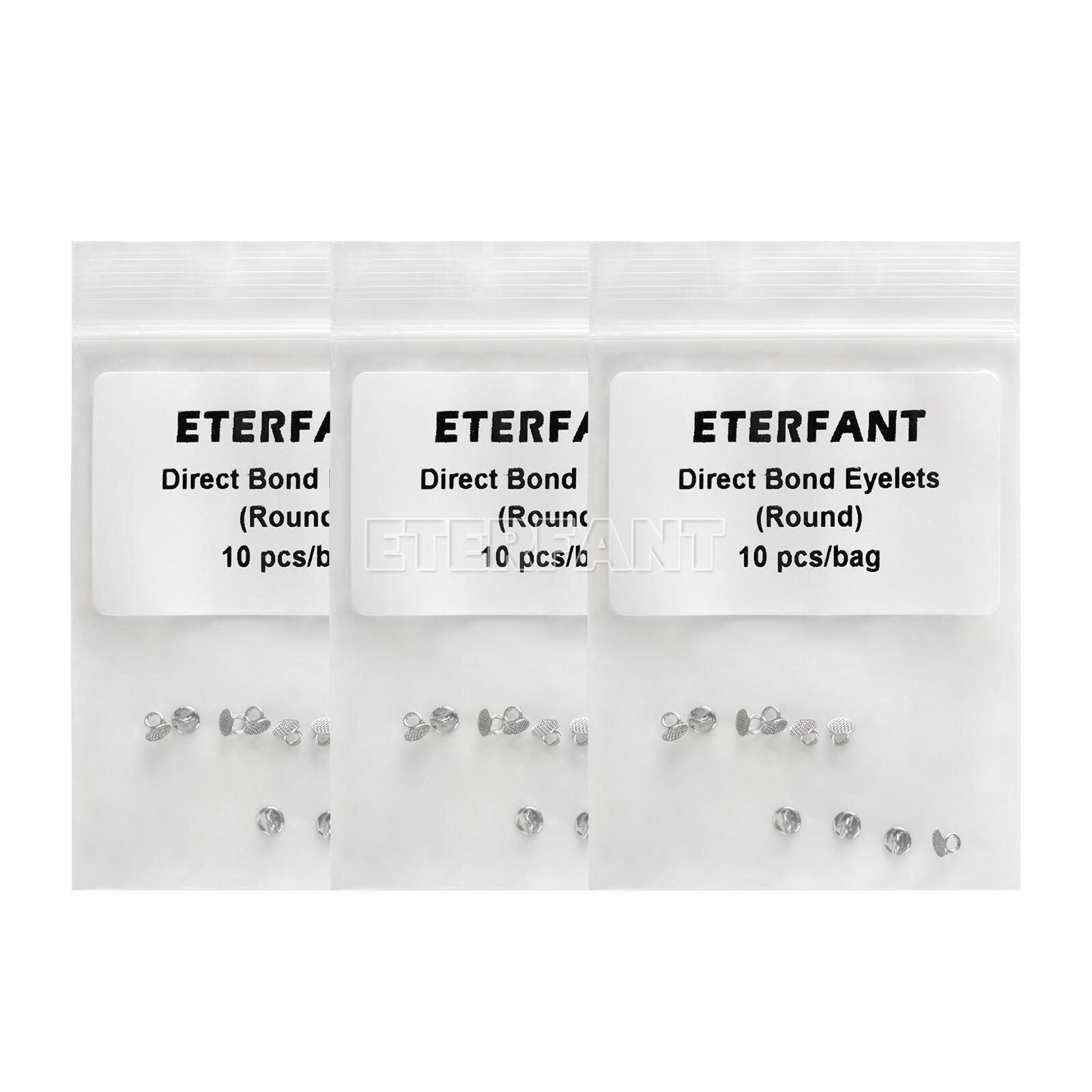 10PCs ETERFANT Dental Orthodontic Lingual Buttons Direct Eyelet Round Bondable