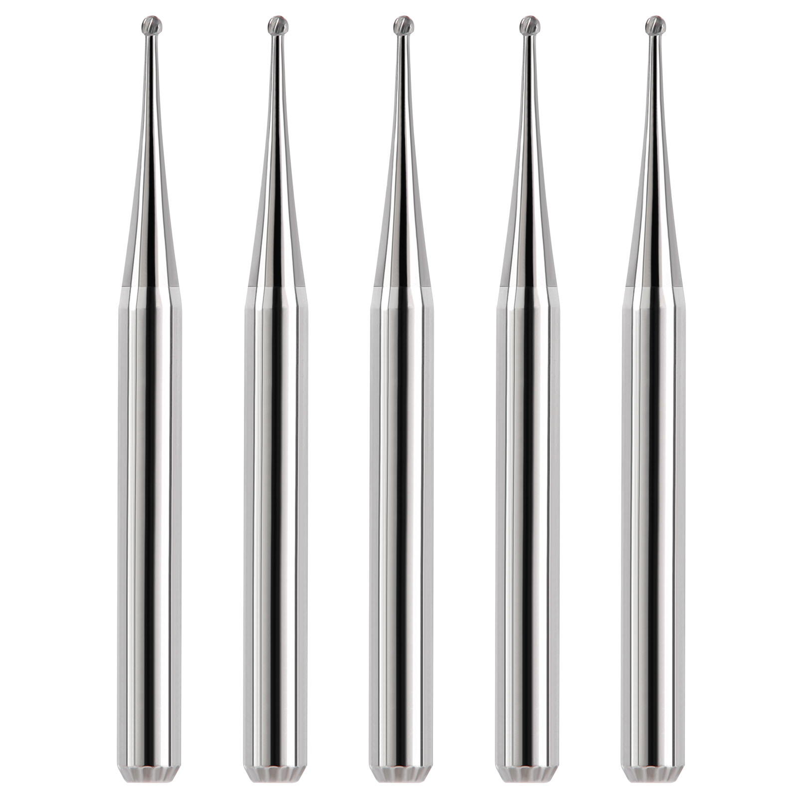 5/pk Dental Carbide Burs FG RA 1-5# Round Cone Burs for High Speed Handpiece