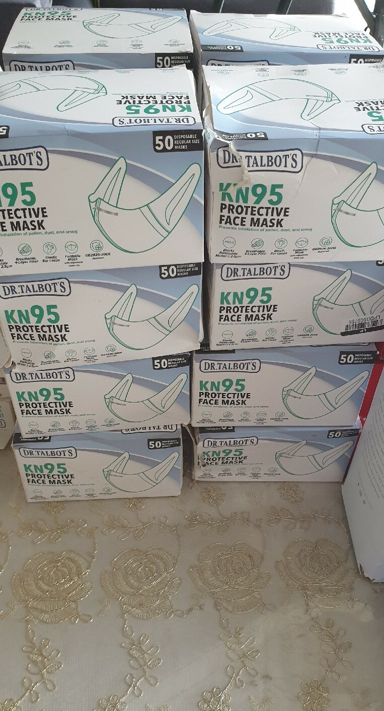 Dr. Talbot’s Disposable KN95 Cup Style Mask – Foldable – 4-Layer – 50 Masks