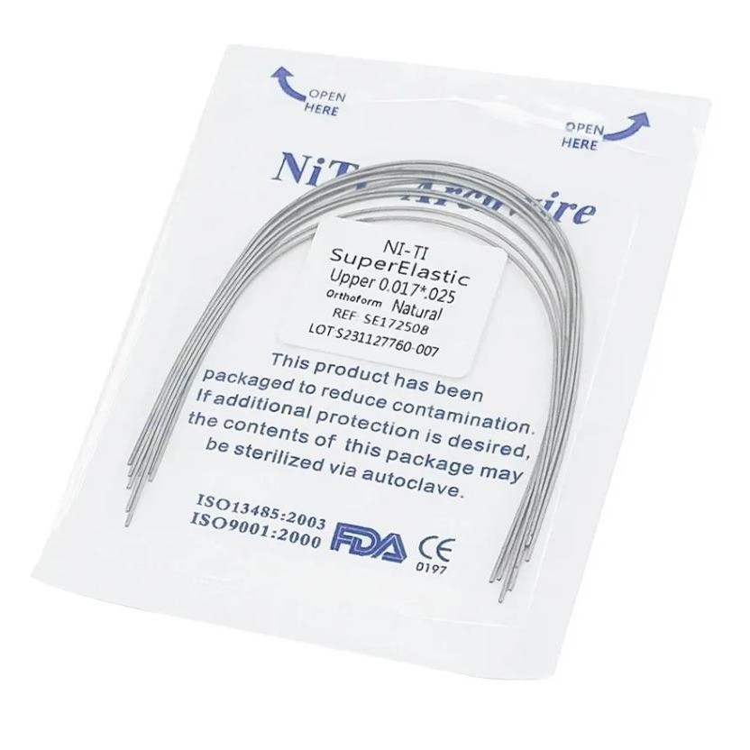 Dental Orthodontic Arch Wire Super Elastic NITI Round Rectangular Natural Form
