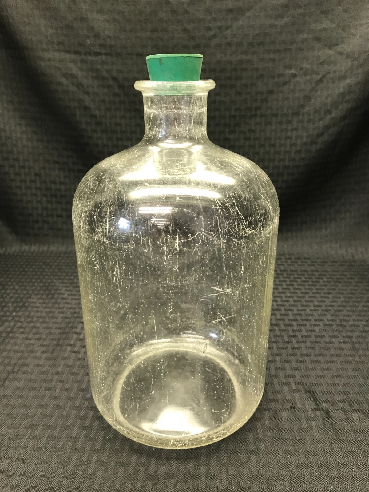 Laboratory Glass 4000mL 4L Apothecary Storage Bottle w/ #8 Rubber Stopper