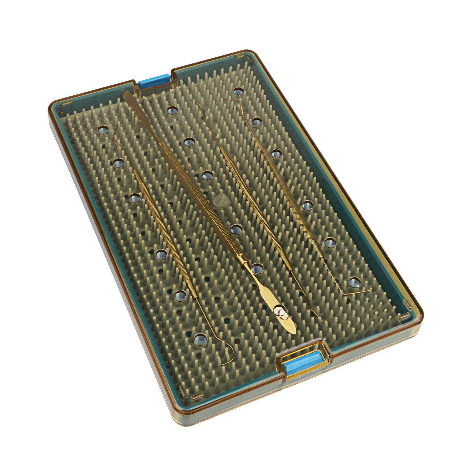 Autoclave Sterilization Tray Case Box with Silicone Pad for Surgical Instruments