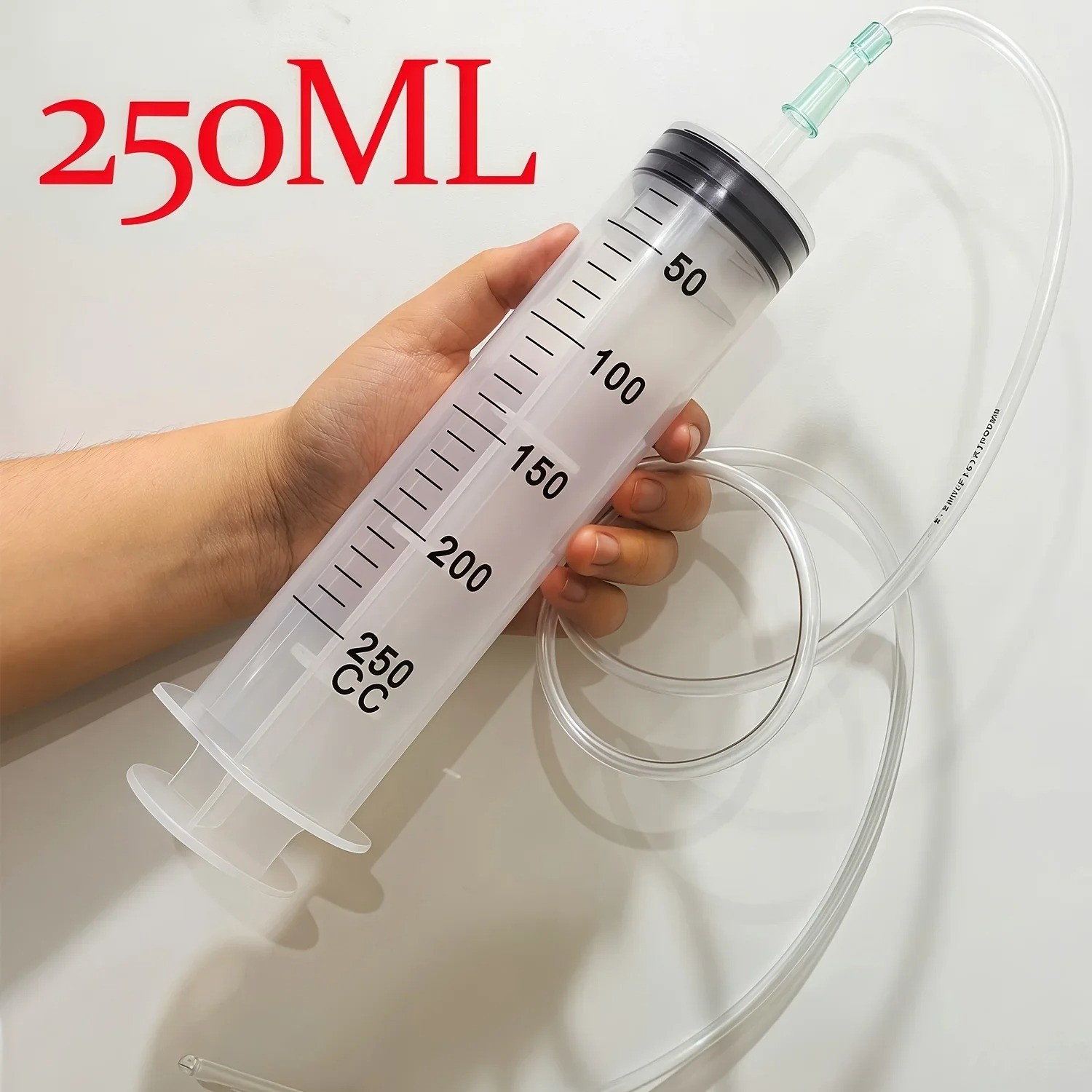 60-350ML Reusable Big Large Plastic Hydroponics Nutrient Measuring Syringe