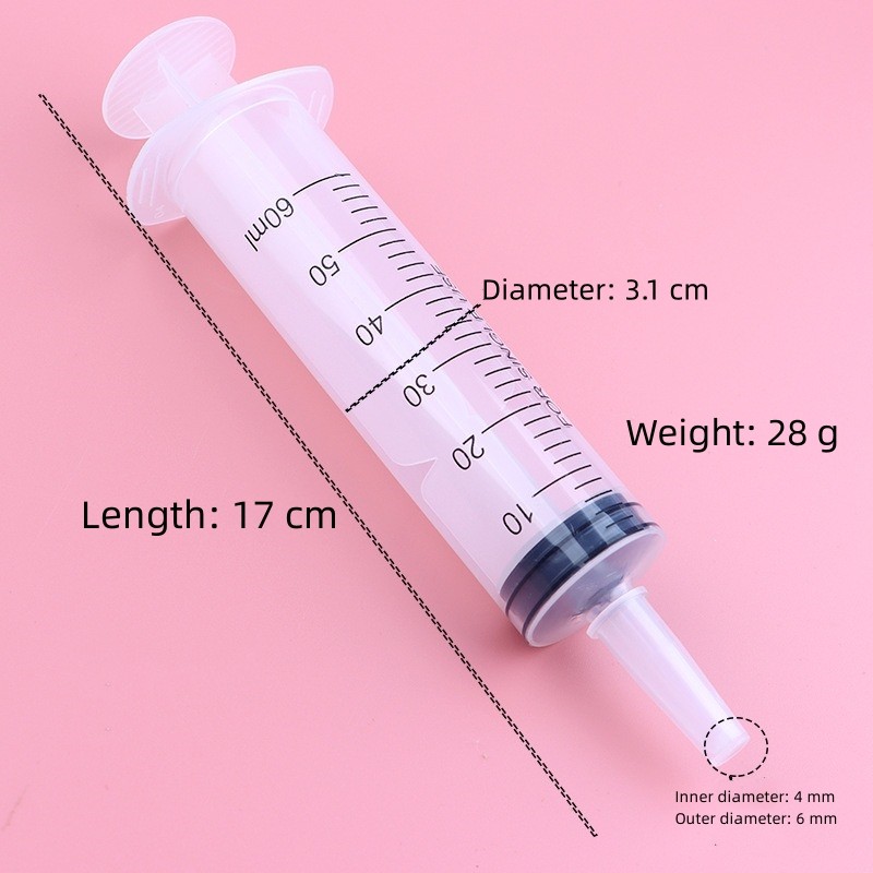 60-350ML Reusable Big Large Plastic Hydroponics Nutrient Measuring Syringe