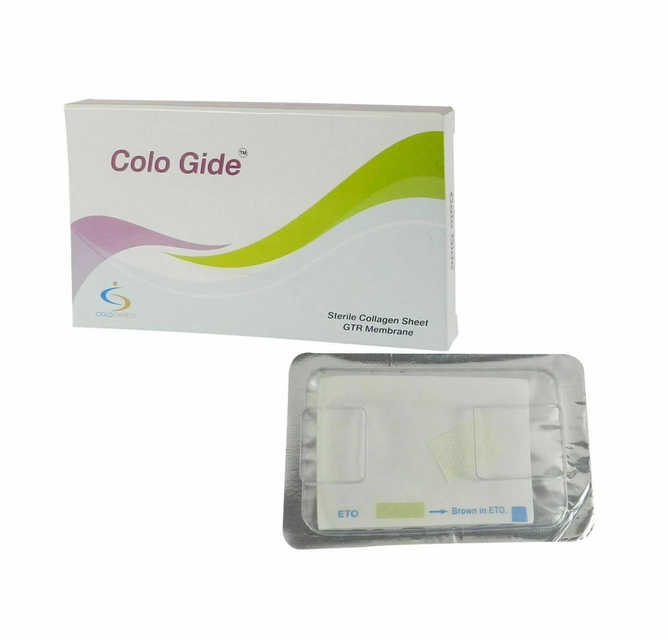 Collagen Sheet GTR Membrane 10 x 15mm10 Pack of New Colo Gide Sterile FREE SHIP