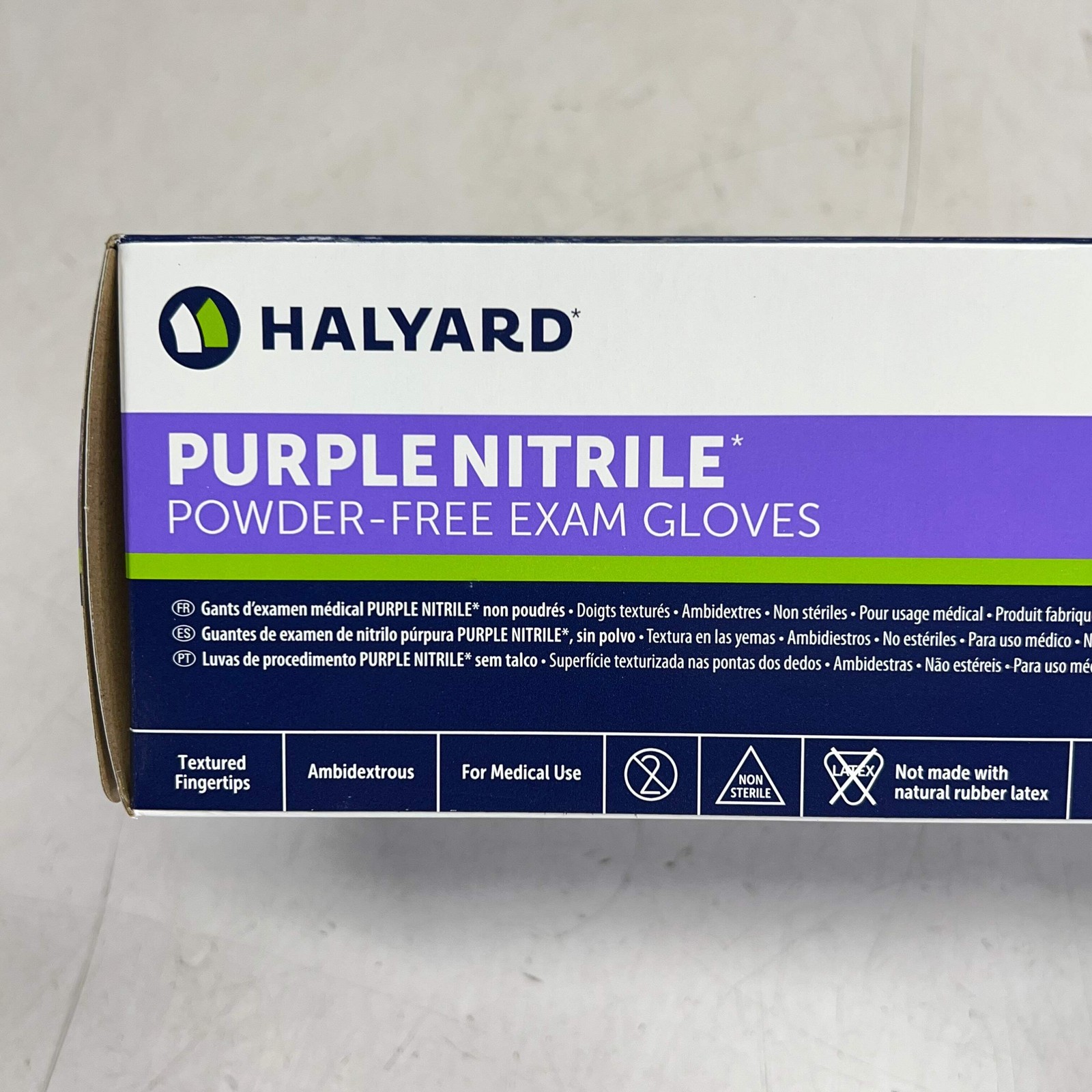 HALYARD (2 PACK, 100 EACH) Nitrile Exam Gloves Textured Fingertips Sz S 55081