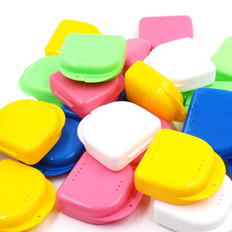Dental Orthodontic Retainer Denture Storage Case Mouthguard Container Box 5Color