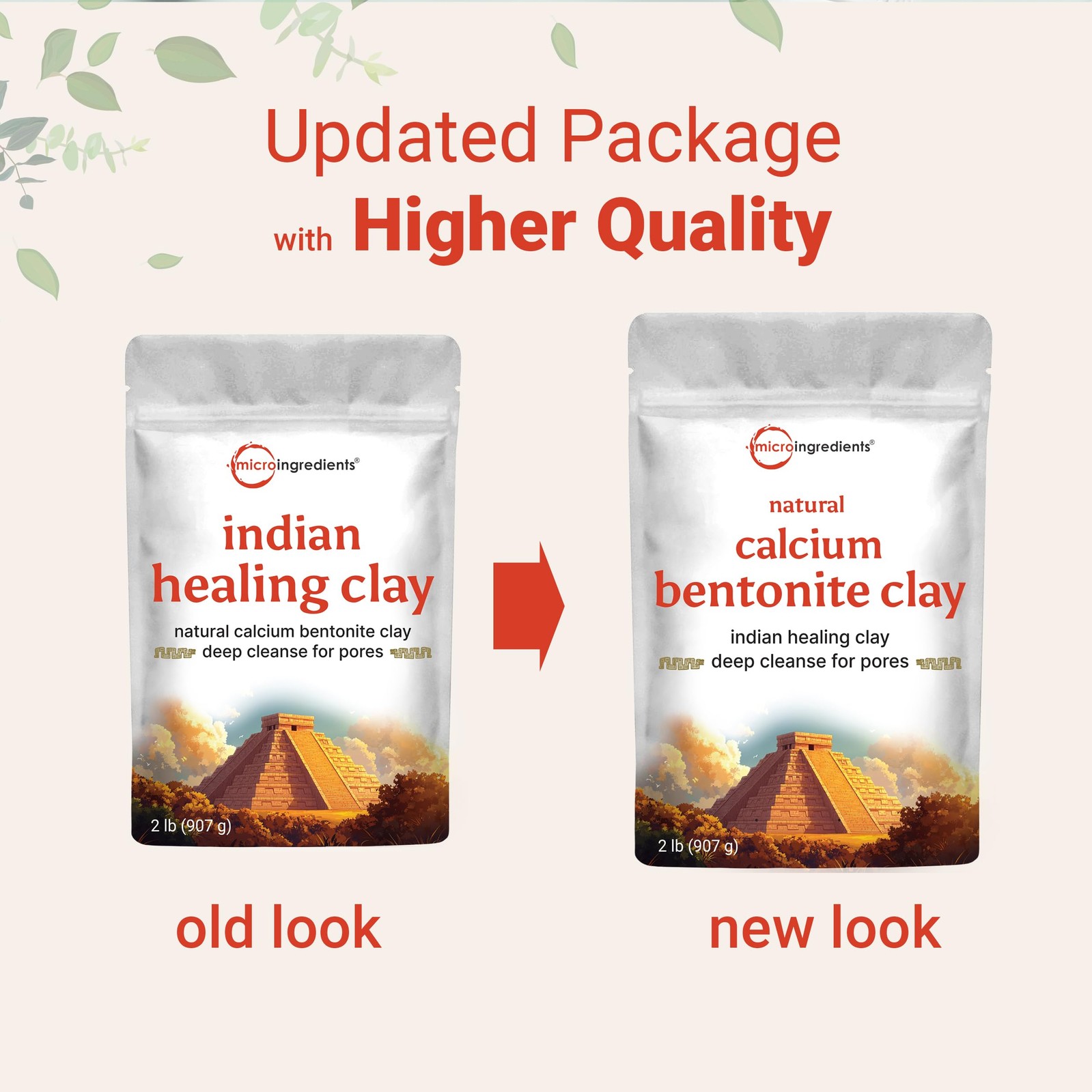Micro Ingredients Natural Calcium Bentonite Clay Powder, 32 Ounce (Pack of 1)