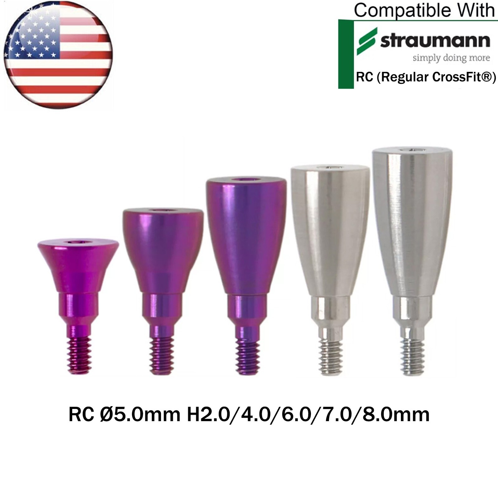 US Fit Straumann ITI Healing Abutment NC/RC Transfer Impression Open/Closed Tray
