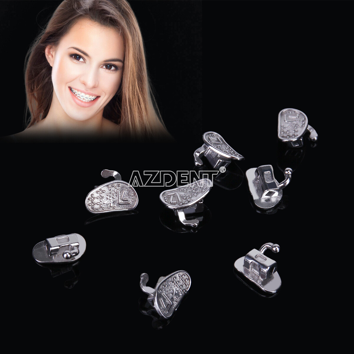 20 sets AZDENT Orthodontic Buccal Tube Roth.022″ 2nd Molar Non-Conv Bondable