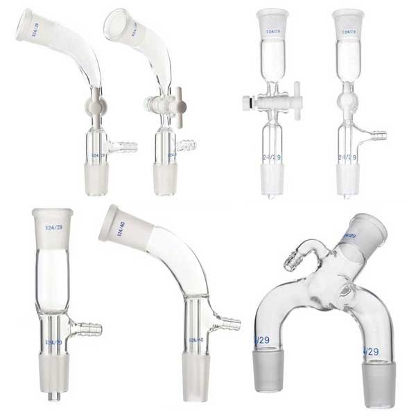 Vacuum Receiver Glass Tube w/ Standard Joints PTFE Piston Laboratory Supplies