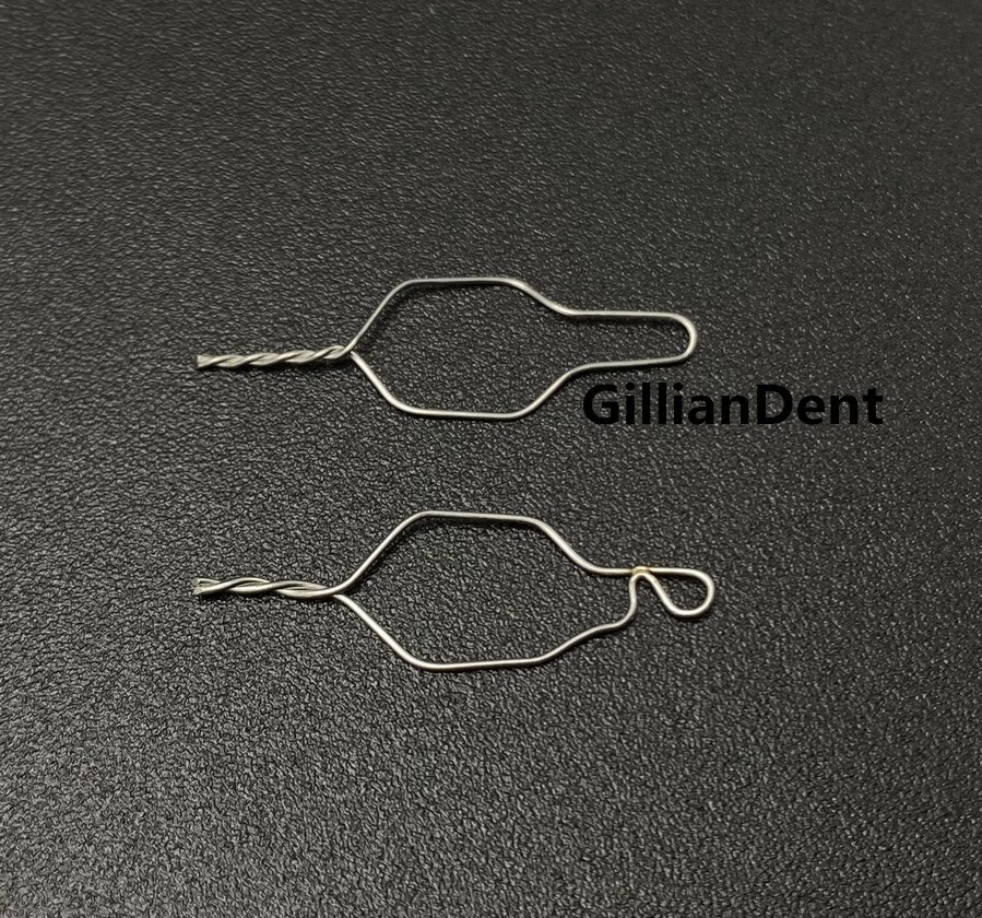 Dental SS Orthodontic Preformed Ligature Wire Kobayashi Tie Long Short Twisted