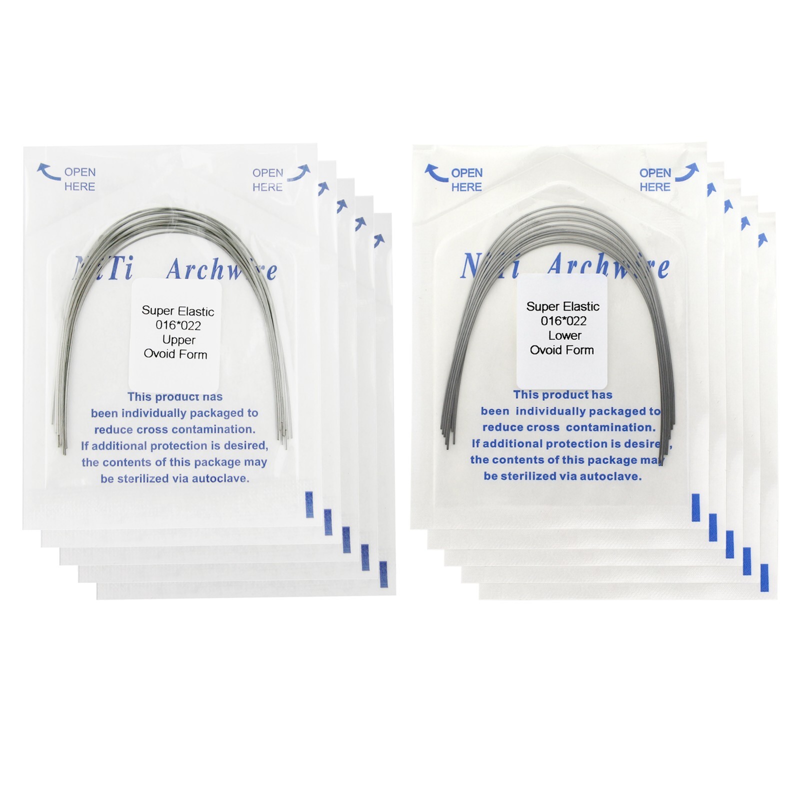 100PCS Dental Orthodontic Arch Wire Niti Super Elastic Round Rectangular Ovoid