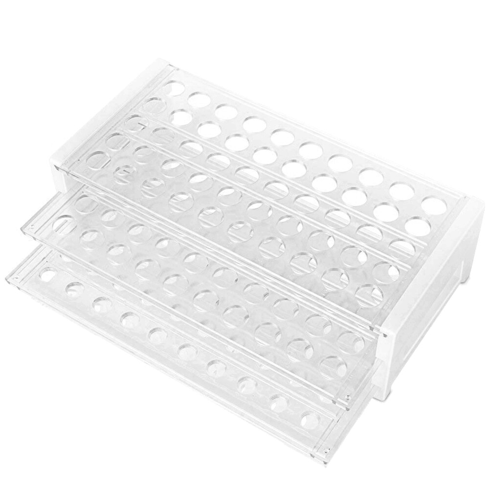 Test Tube Rack, Plastic, 15/18mm, 50 Holes, Karter Scientific 208U6 (Pack 20)