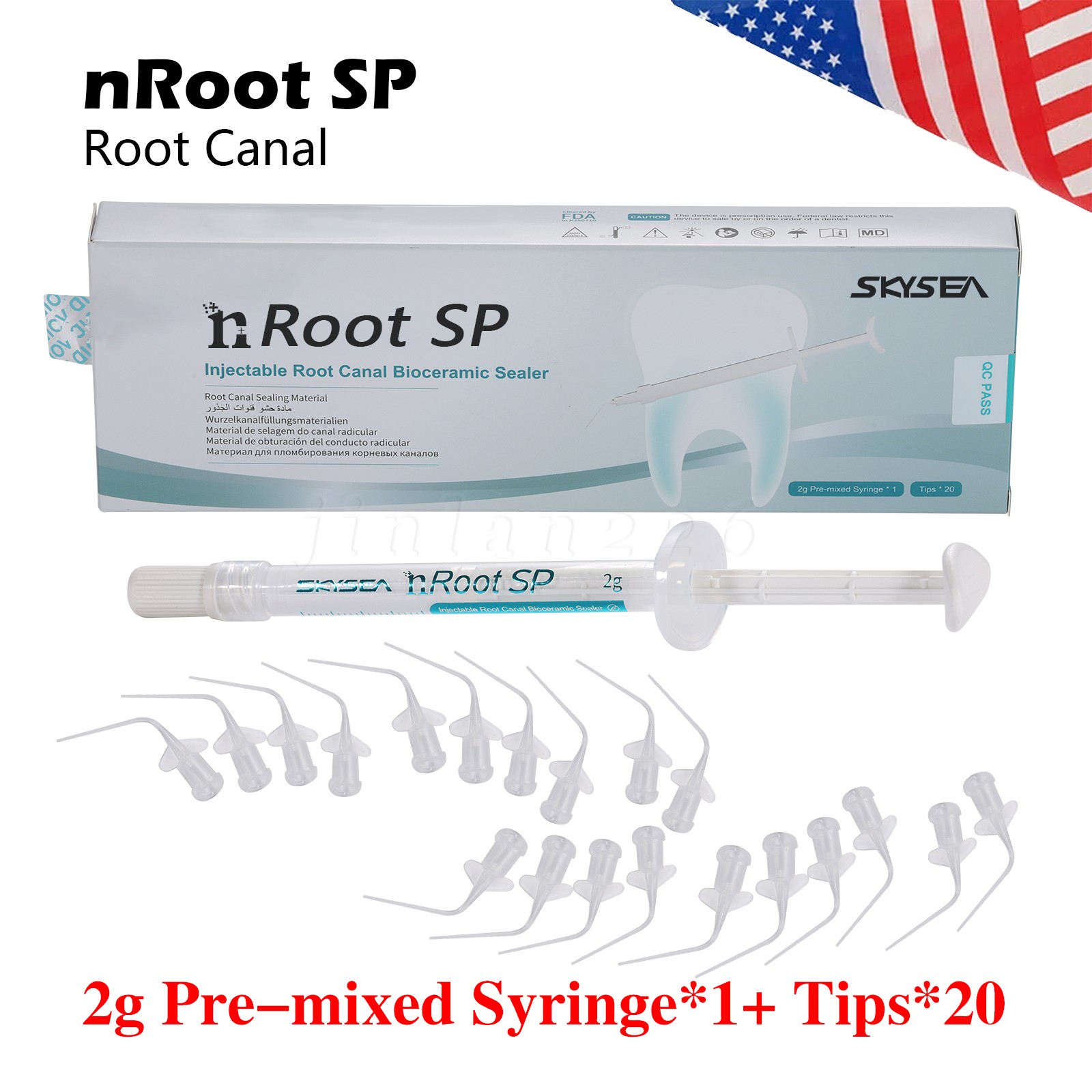 1g SP Dental Injectable Root Canal Bioceramic Sealer Endodontic Sealing Filling