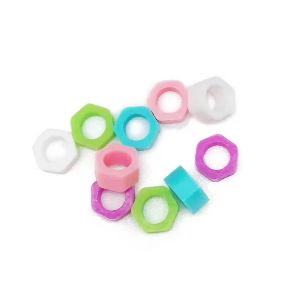 100 Pcs/Box Dental Mixed Color Code Ring Plain Color Instrument Large Size 1 Box