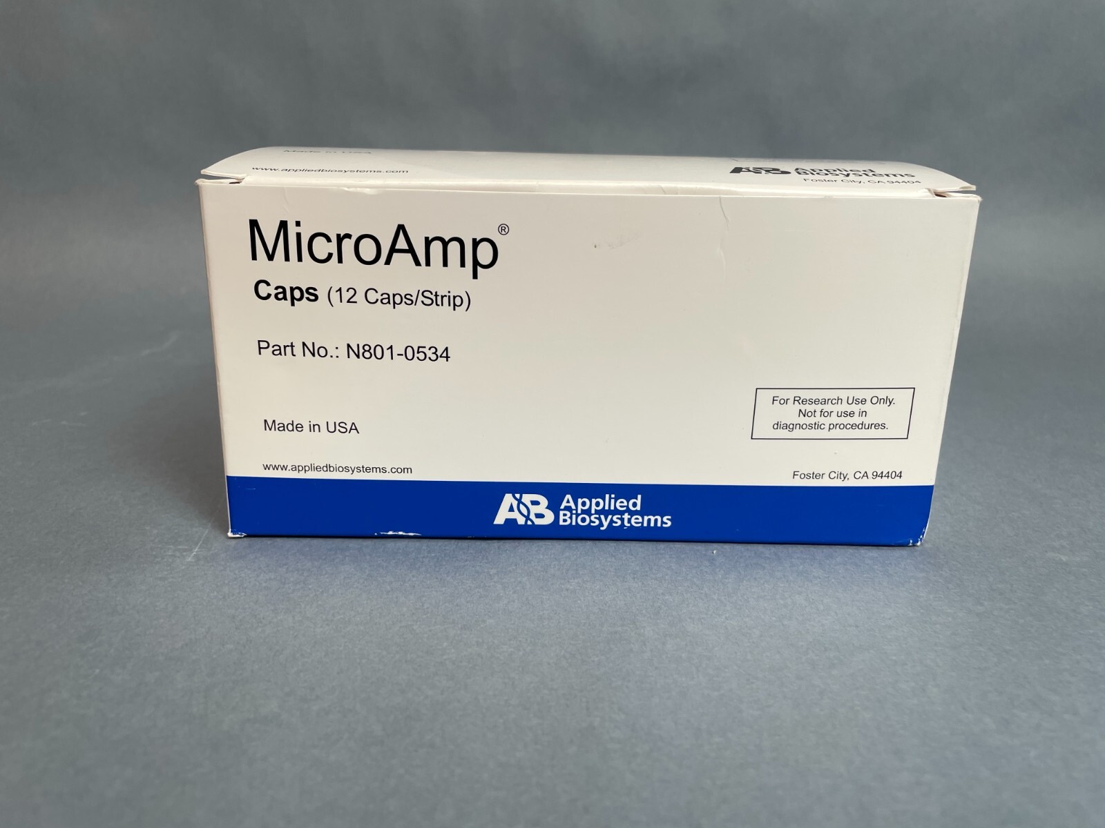 Applied Biosystems MicroAmp 12 Cap Strip Total of 180 Cap Strips