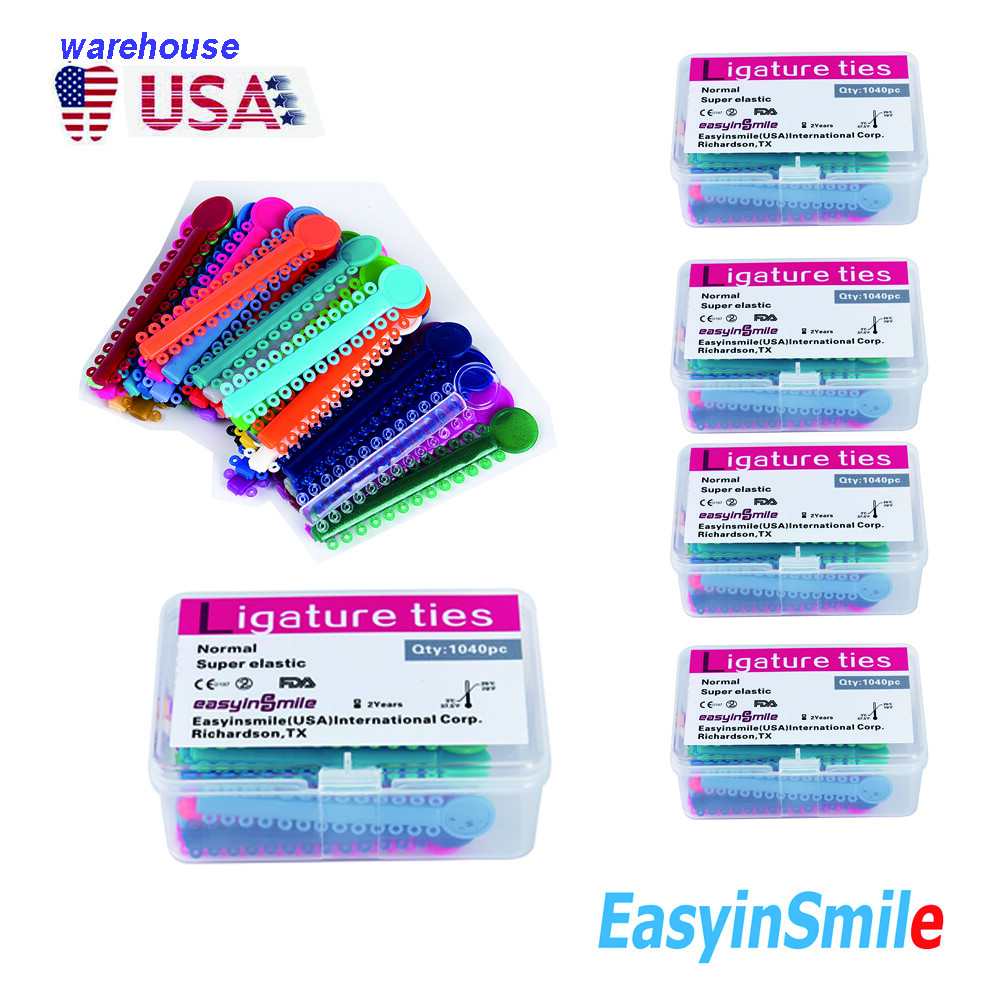 Orthodontic Ligatures Ties Dental Elastic Rubber Band Assort 5 Packs