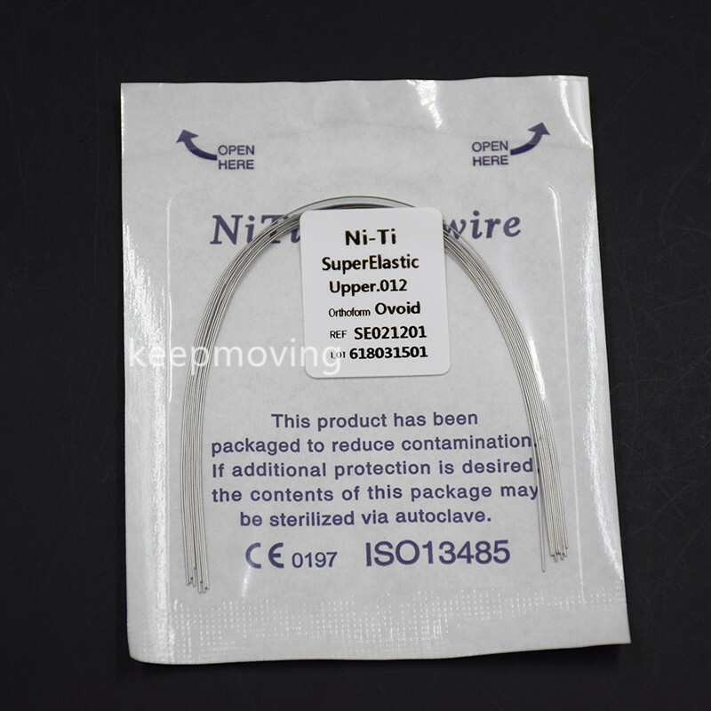 50 Packs Orthodontic Arch Wire Bracket Round Niti Super Elastic Natural Ovoid