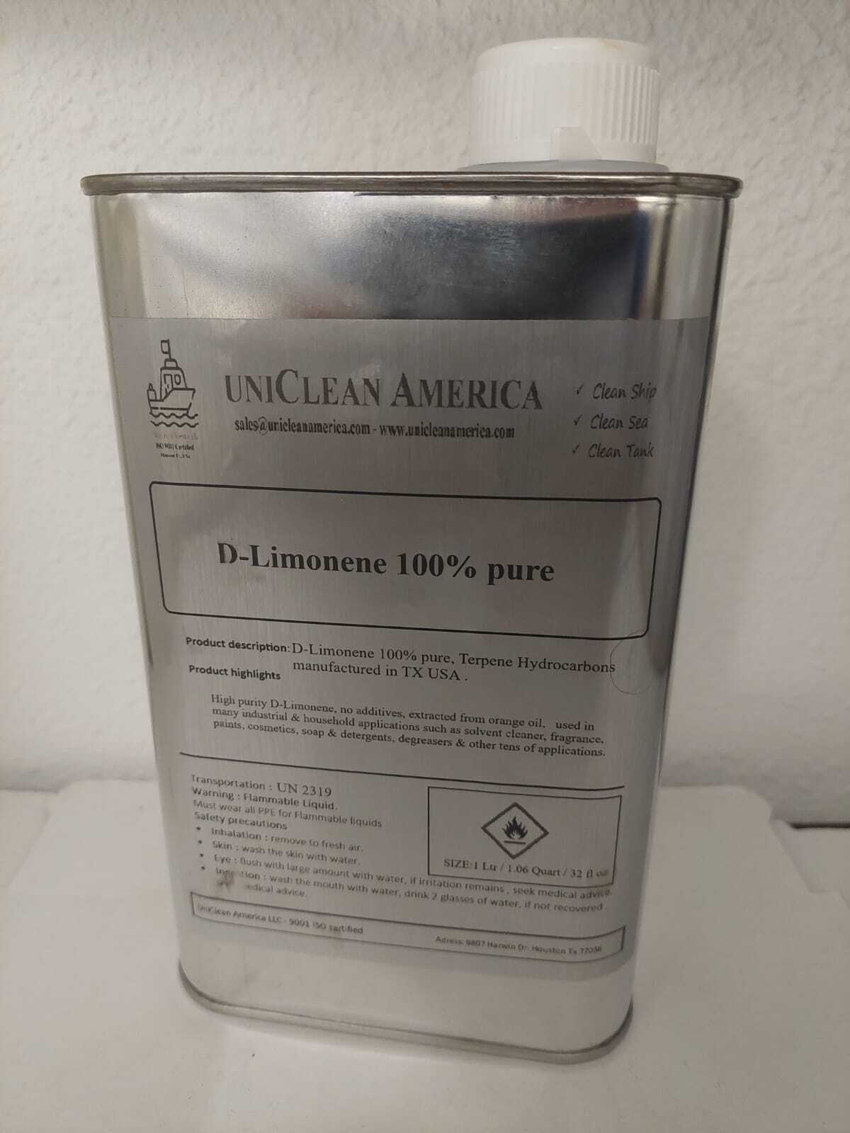 D – Limonene 100% pure ( 1 liter ) / made in USA
