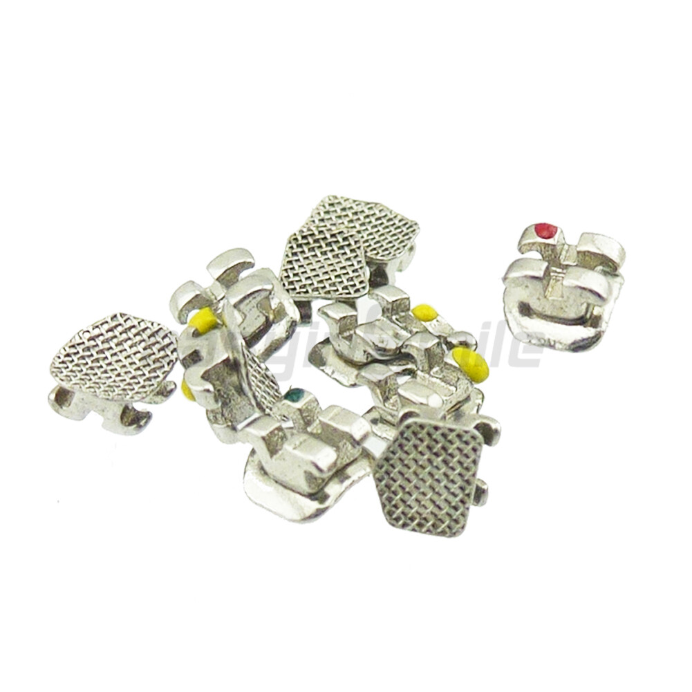 10Packs Dental Orthodontic Brackets Metal Mini Braces MBT/ROTH 022 3/345 W/Hooks