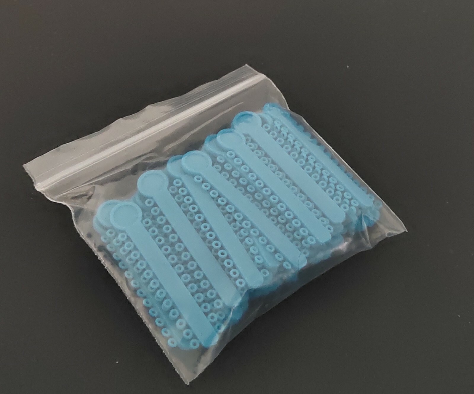 2 Packs Dental Elastic Ligature Ties Rubber Bands Teal Color 1008Pcs/Pack