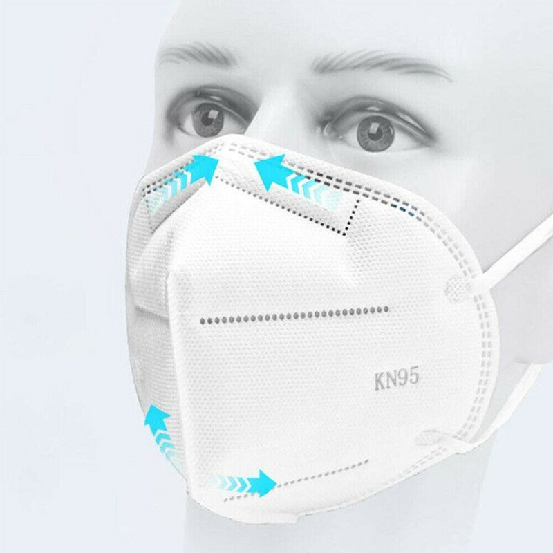 BLACK 5Layers Breathable KN95 Disposable Protective Face Mask Respirator 1000PCS
