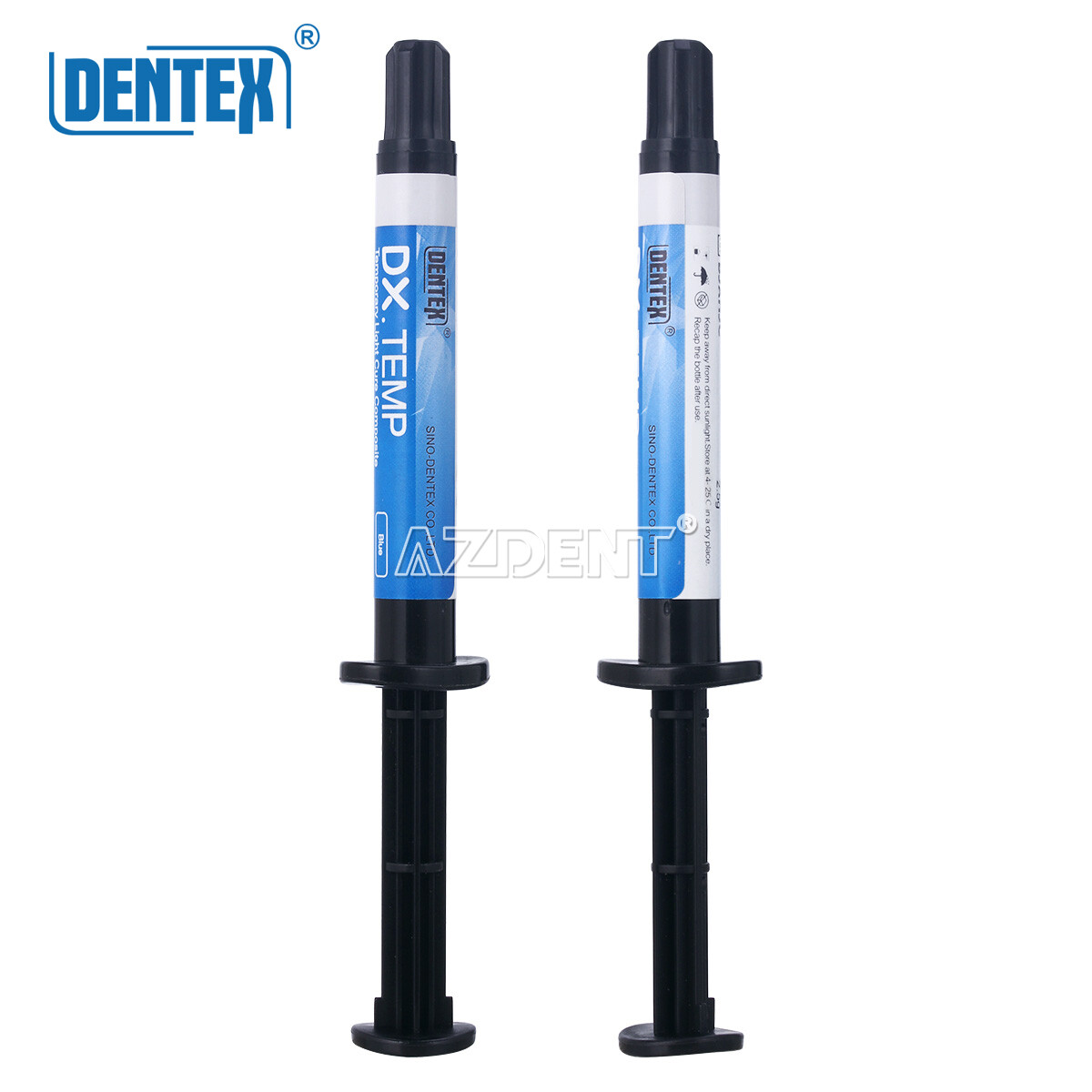US Dentex Dental Temporary Filling Light Cure Flow Composite Resin Blue 2.5g