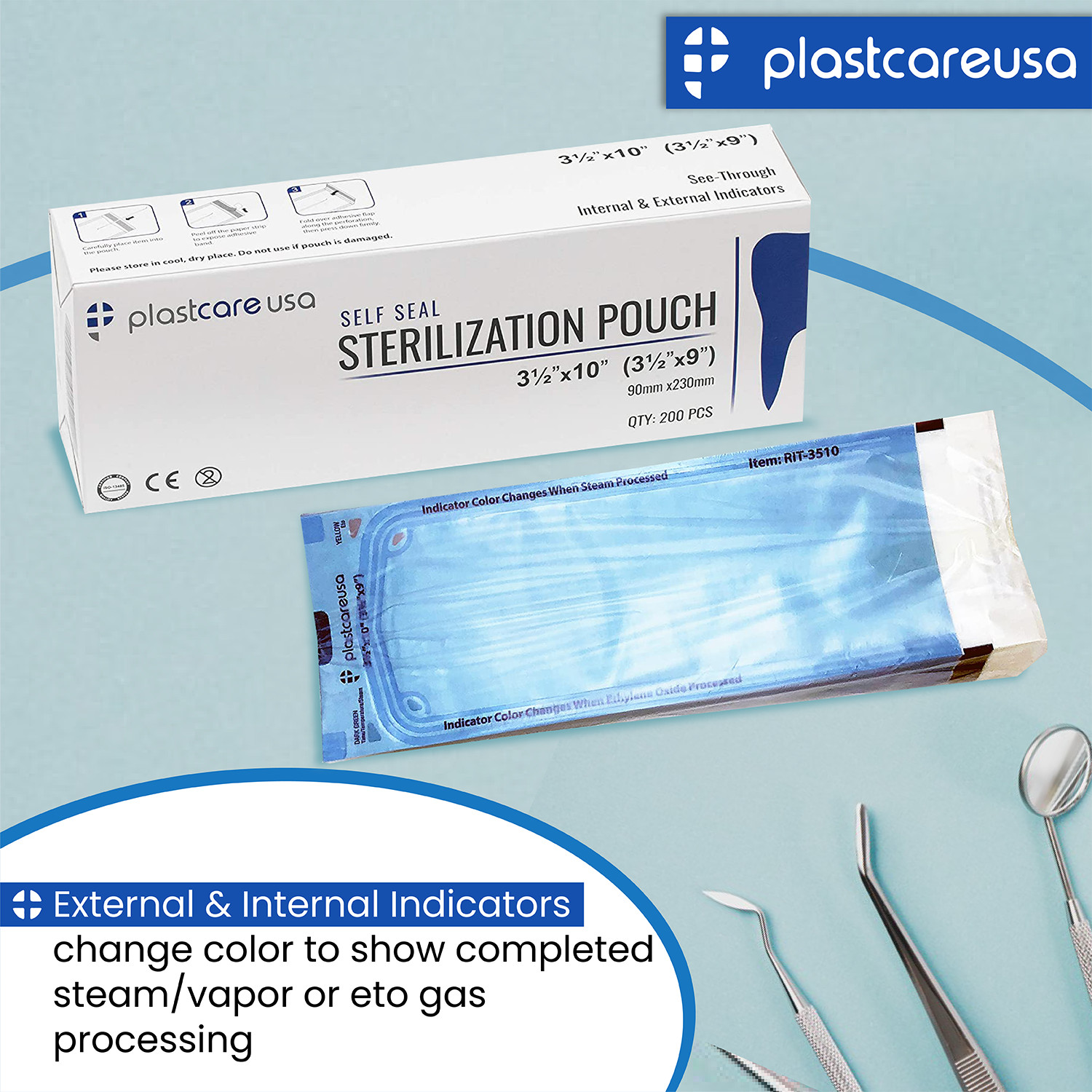 Self Sterilization Pouches Pouch Autoclave, Sterilizer Bags Dental Tattoo Nail