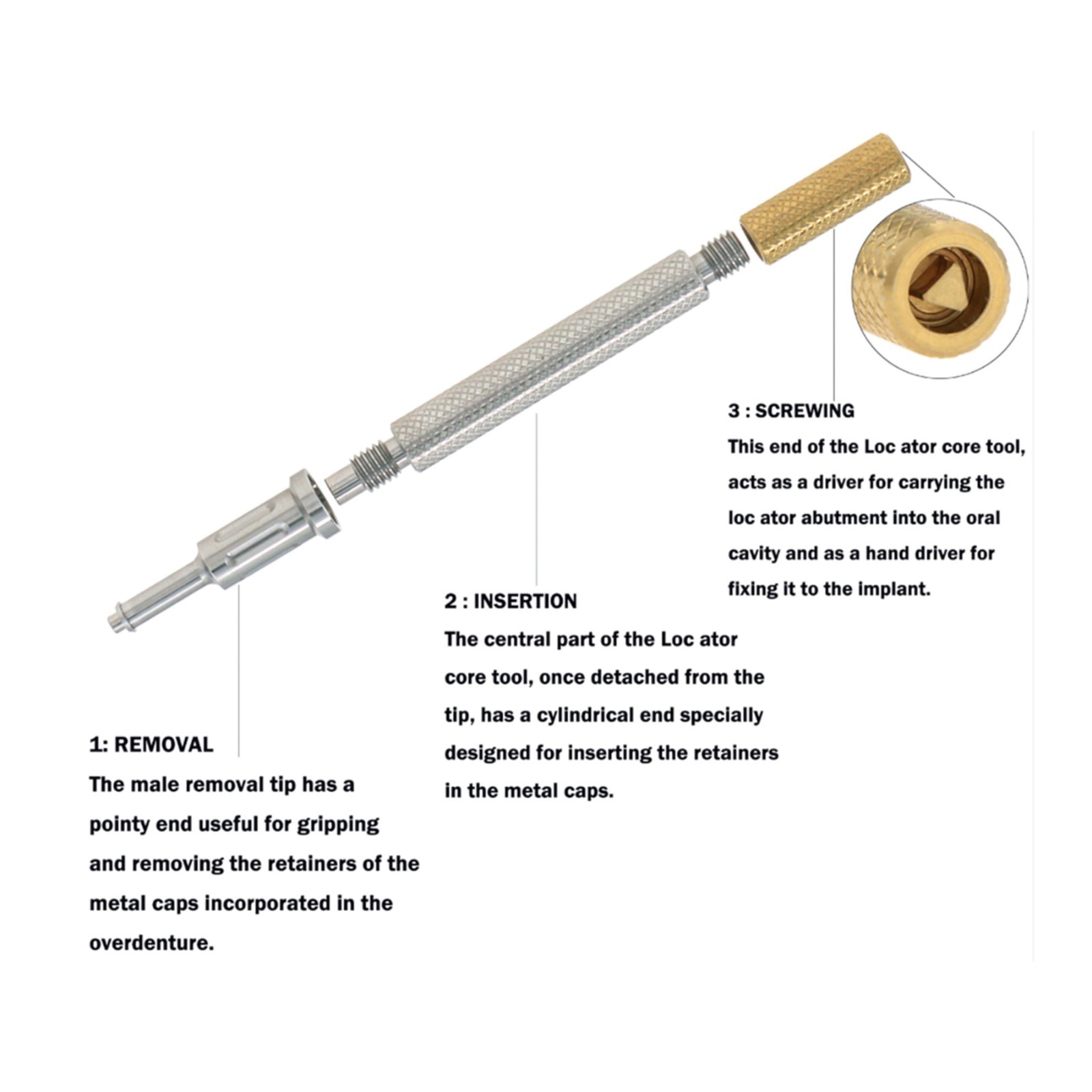 US Locator Core Tool & Overdenture Retention Caps Kit
