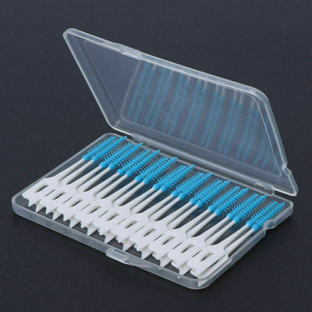 Dental Oral Interdental Teeth Soft Care Tool Cleaning Rubber Floss Gum Brush Kit