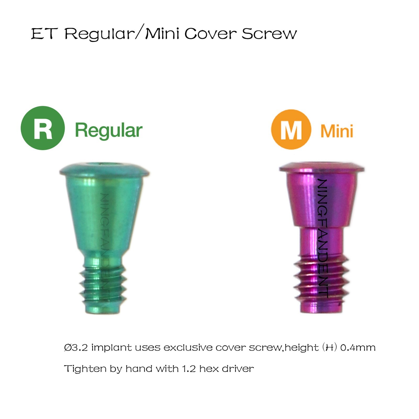 US Implant Healing Abutment cap fits Hiossen ET Osstem TS Regular Mini Platform