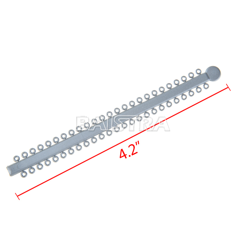 10 Packs Dental Orthodontic Elastic Ligature Ties Gray Latex 1000pcs/Pack