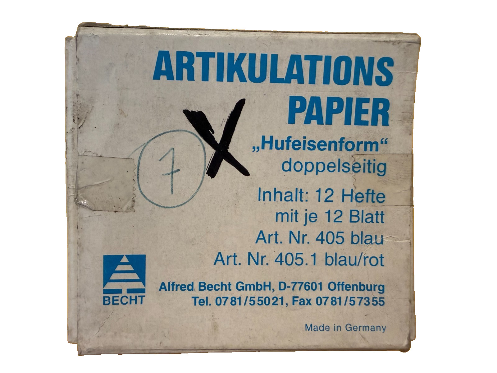 BECHT Articulating Paper Horseshoe Red/Blue 7 x 12 pack 84 units. Open Box.