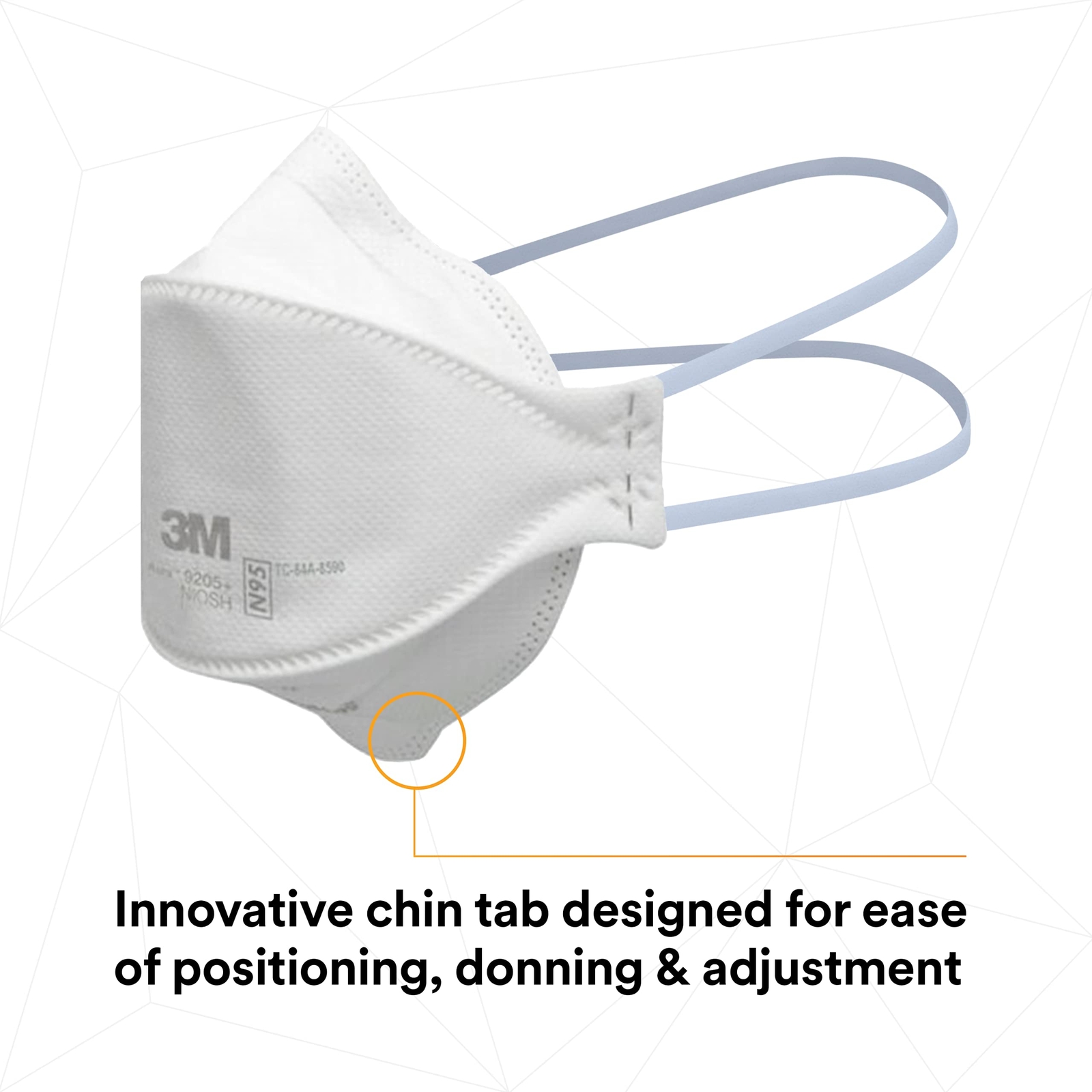 Case of 440 3M Aura 9205+ N95 NIOSH Approved Particulate Respirator Masks