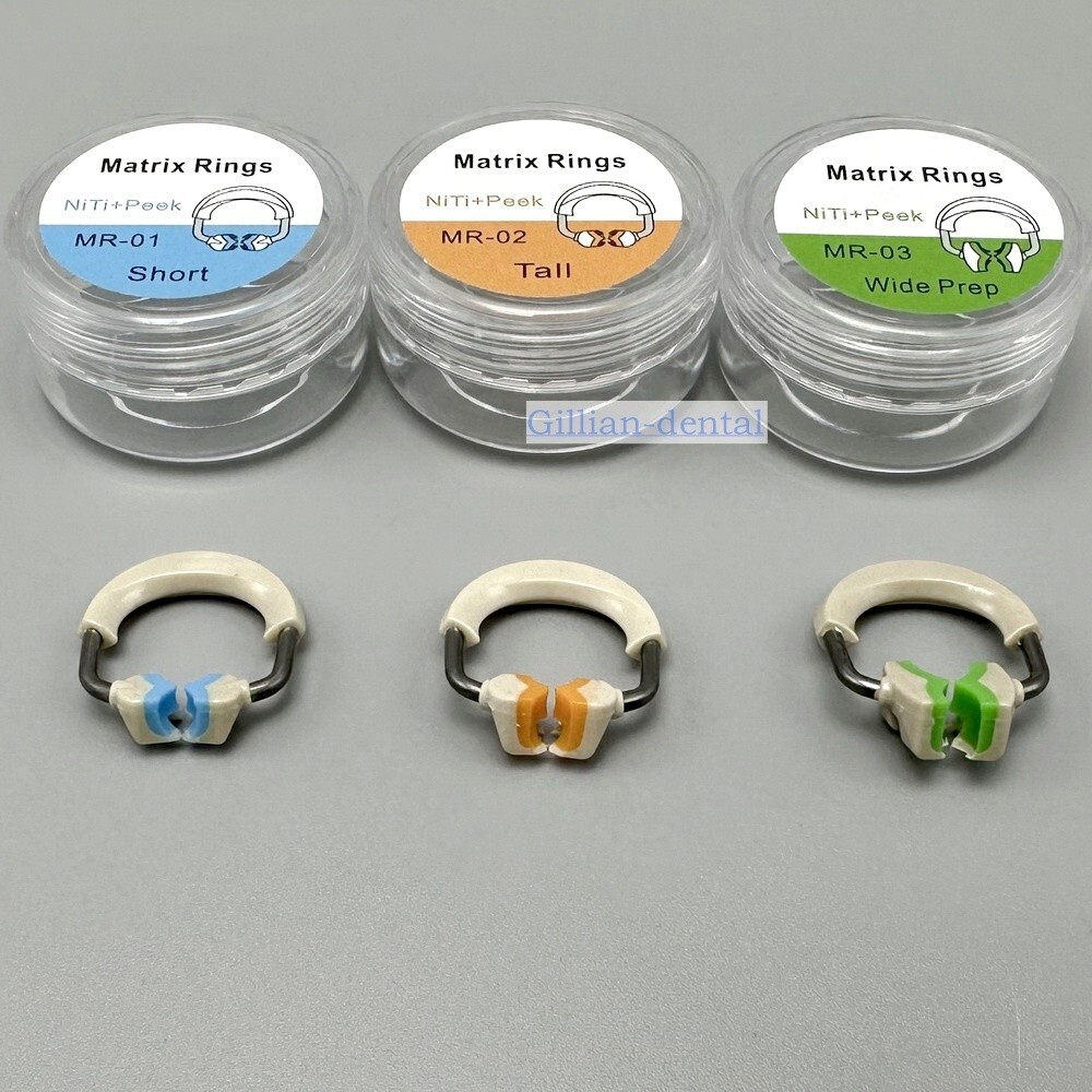 Dental Ortho Sectional Matrix System Nickel Titanium Alloy Matrices Clip Ring