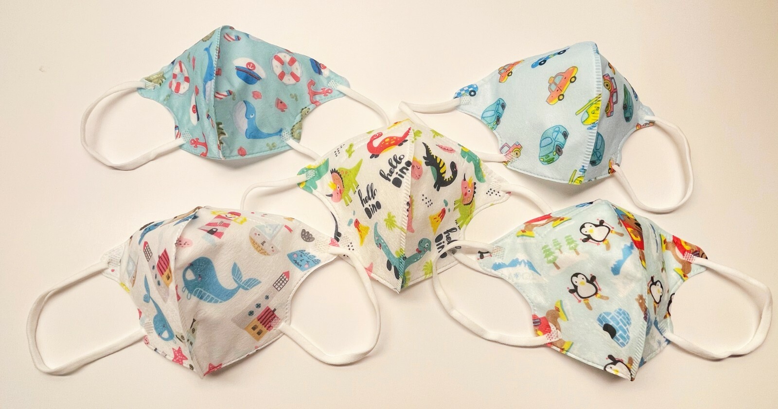 50 Pcs Protective 4 Layer Cartoon Face Mask BFE 95% Disposable 3D Masks For Kids