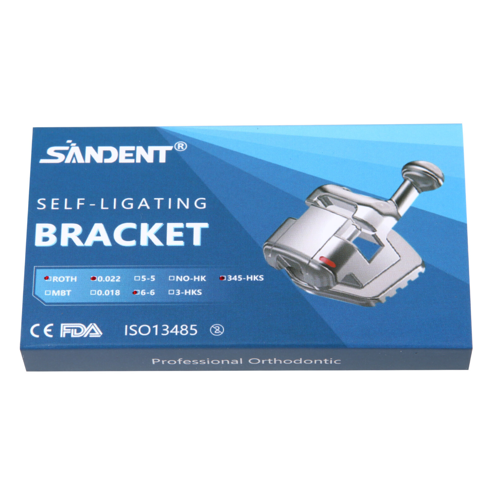 20 PCS Brackets de Ortodoncia Dental Autoligado Pasivo Roth 022 Ganchos 345 USA