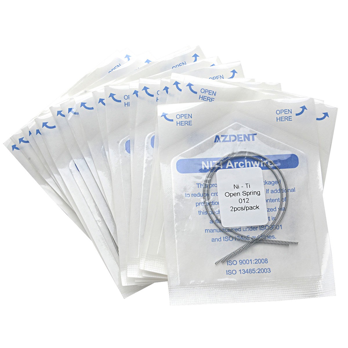 AZDENT Dental Orthodontic NTIT Alloy Open Coil Springs 0.010*180mm/0.012*180mm