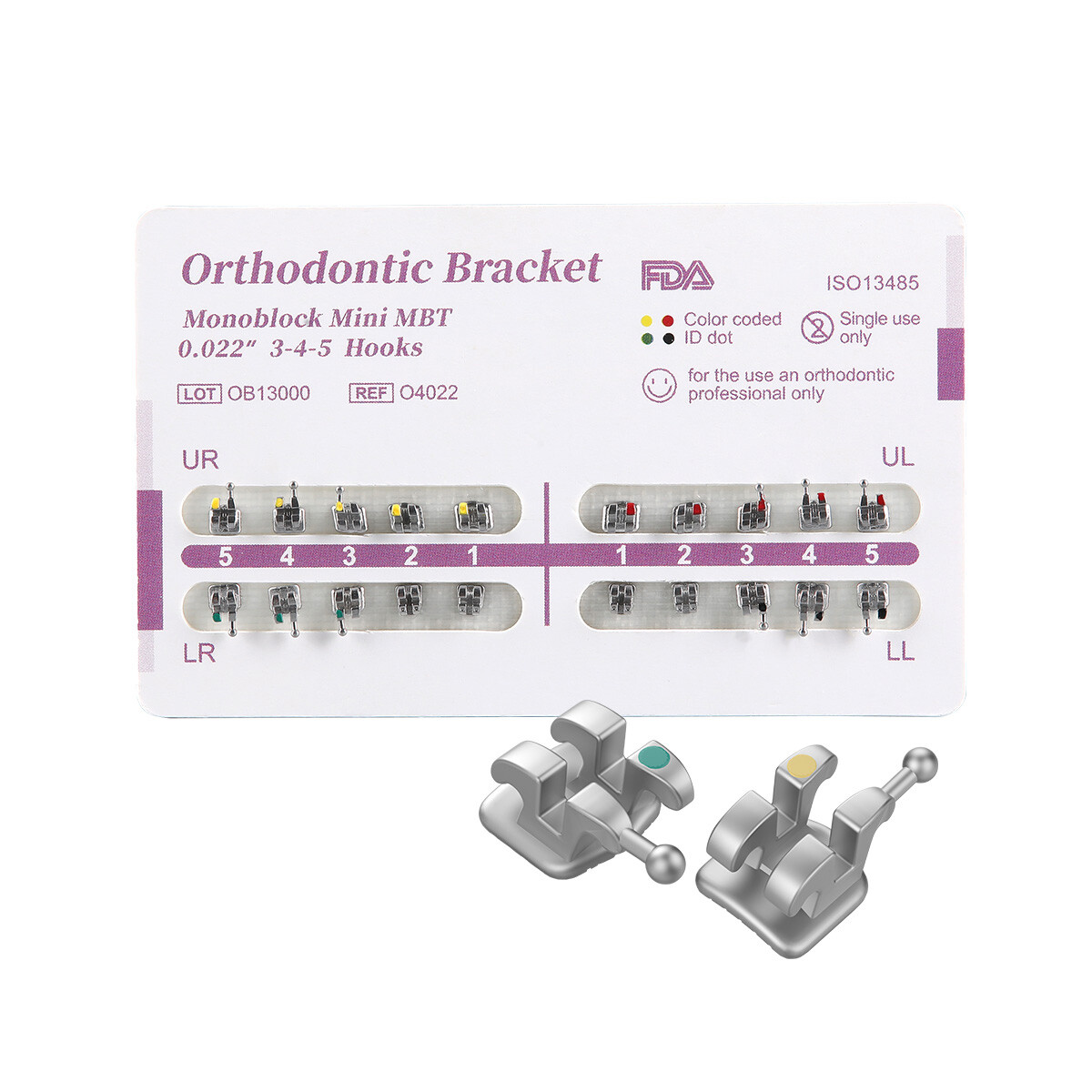 Dental Orthodontic Brackets Braces Mini MBT Roth.022 Hook 345 /NITI Arch Wires