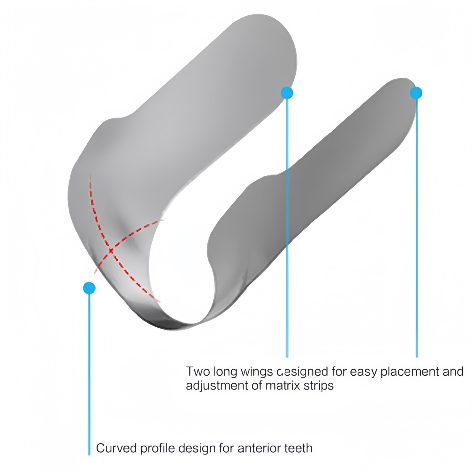 Dental Anterior Matrix Bands Sectional Contoured Twin Matrices Proximal Strips