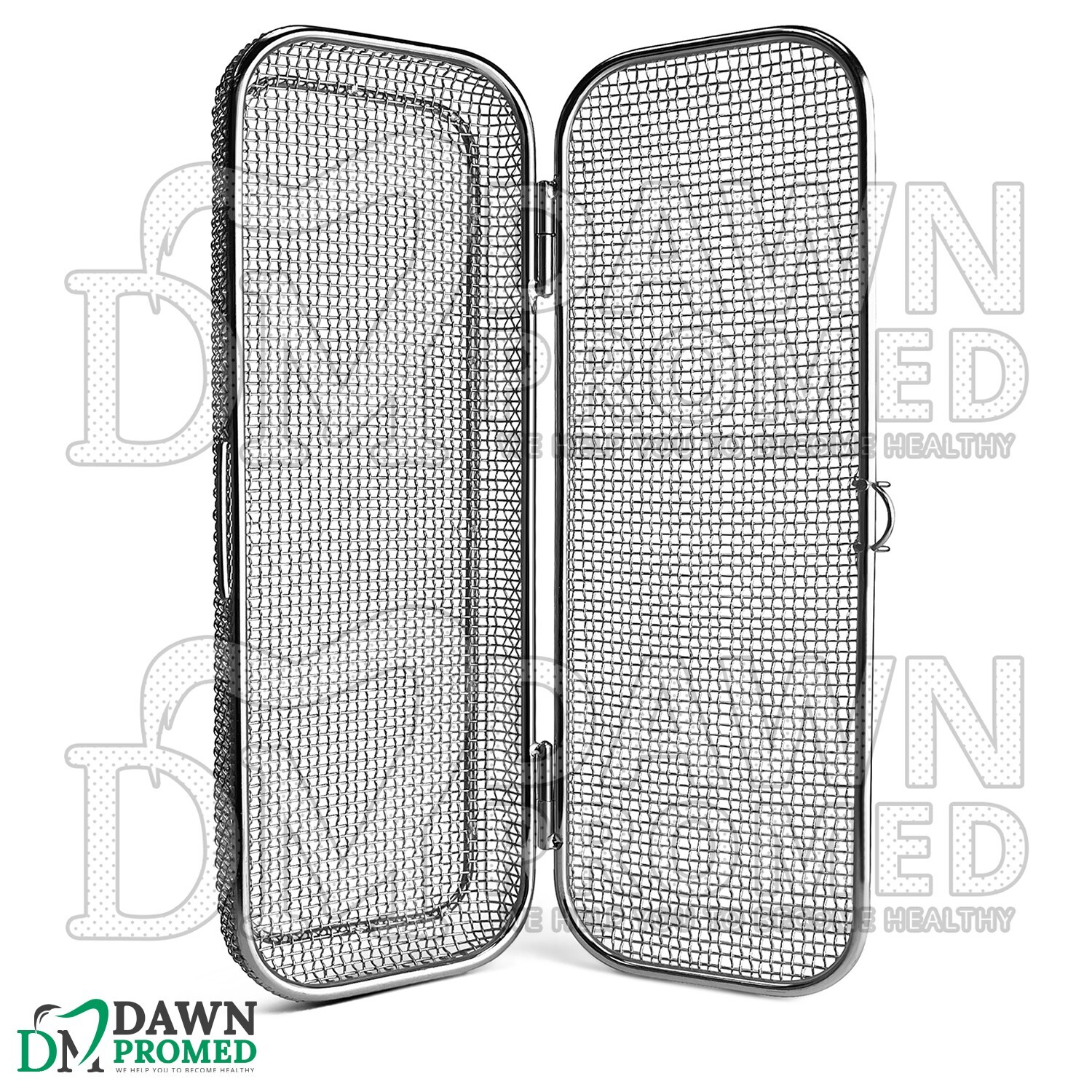 Sterilization Cassette Tray 9.25″ x 3″ Perforated Mesh Box Stainless German Gr