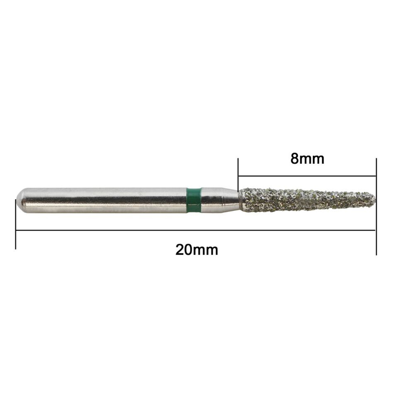 Dental Diamond Burs FG 856/016C Round End Taper Coarse Grit Green High Speed