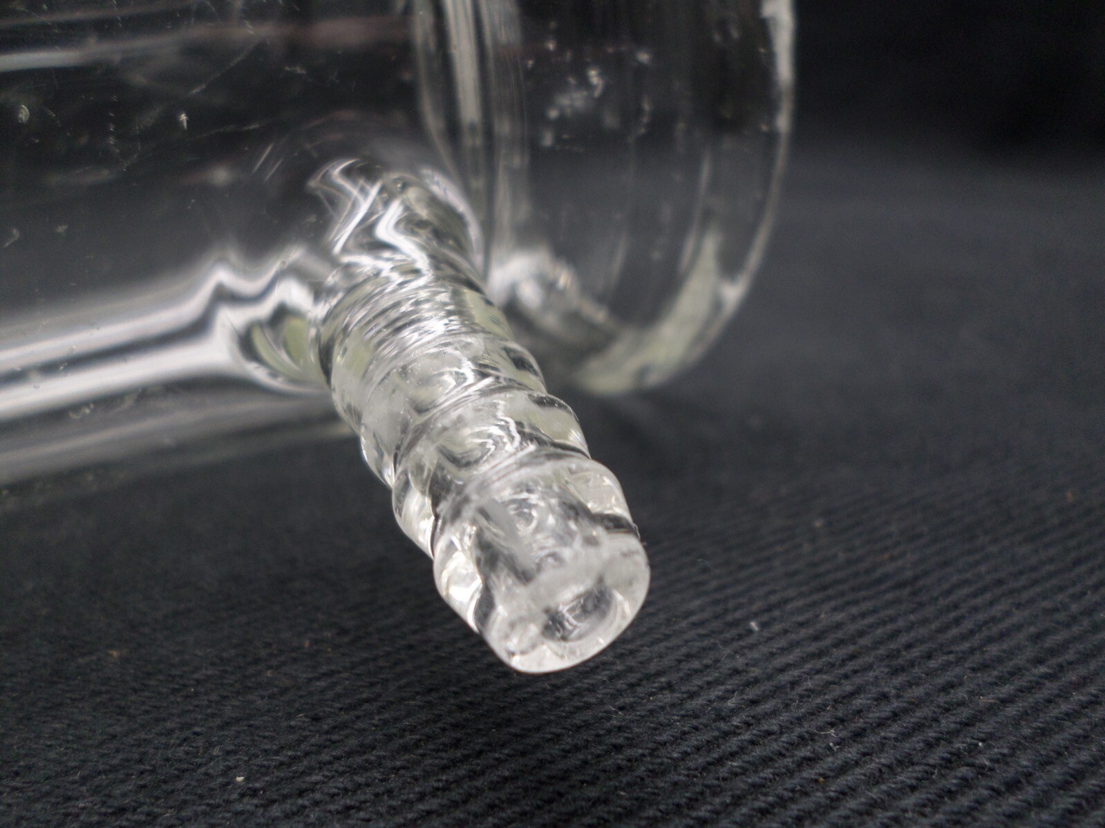 KONTES Glass 24/40 #5 or #6 Top Pluro Stopper Vacuum Filtration Adapter Chipped