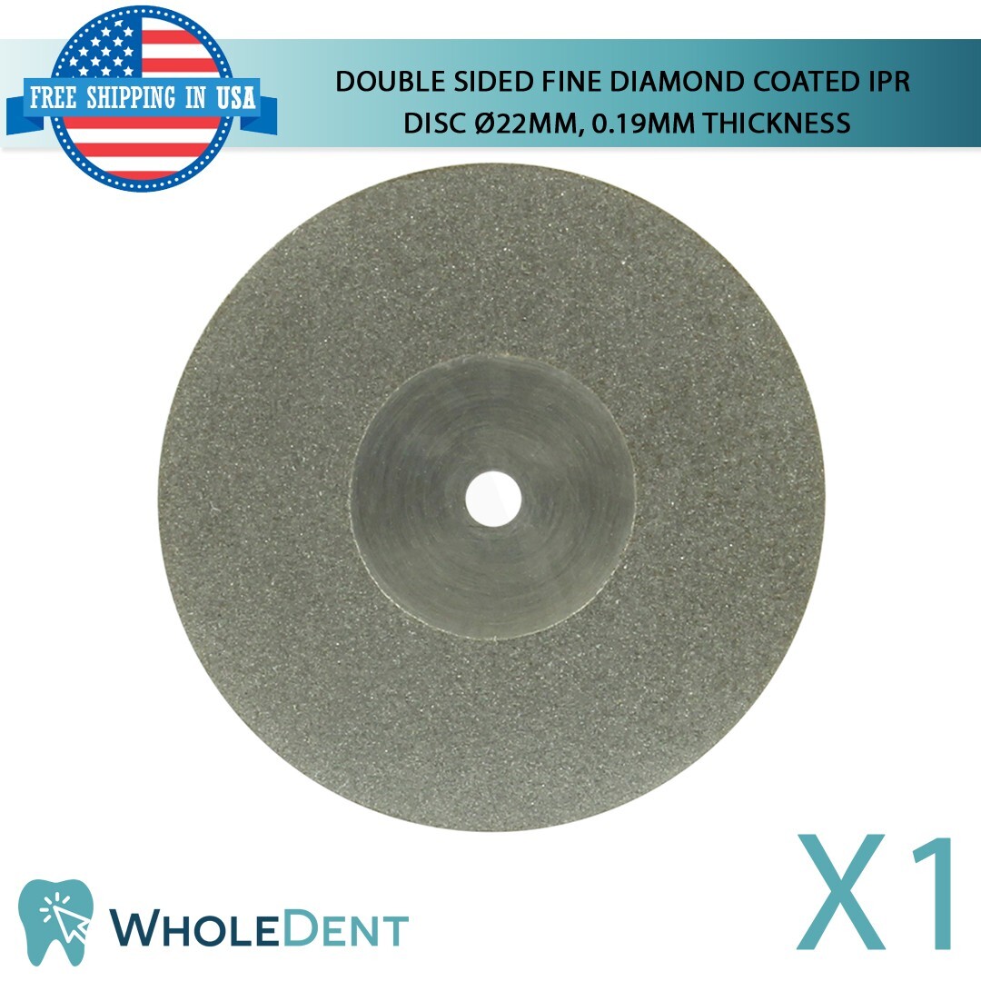 Ortho Dental Fine Double Sided Diamond Coated Disc IPR Separator Ø22mm, 0.19