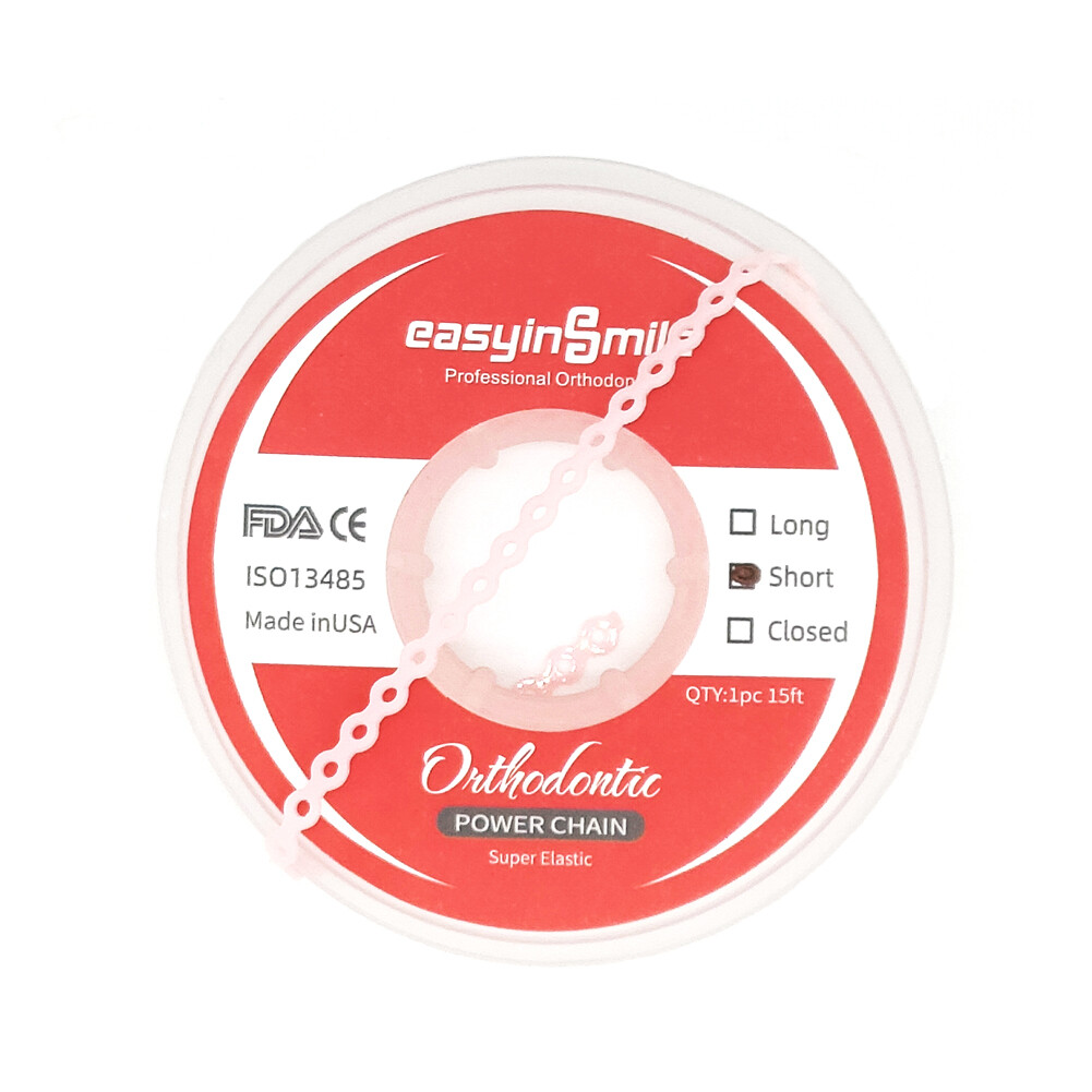 Easyinsmile Orthodontic Braces Super Elastic Power Chains Durable Dental Bands