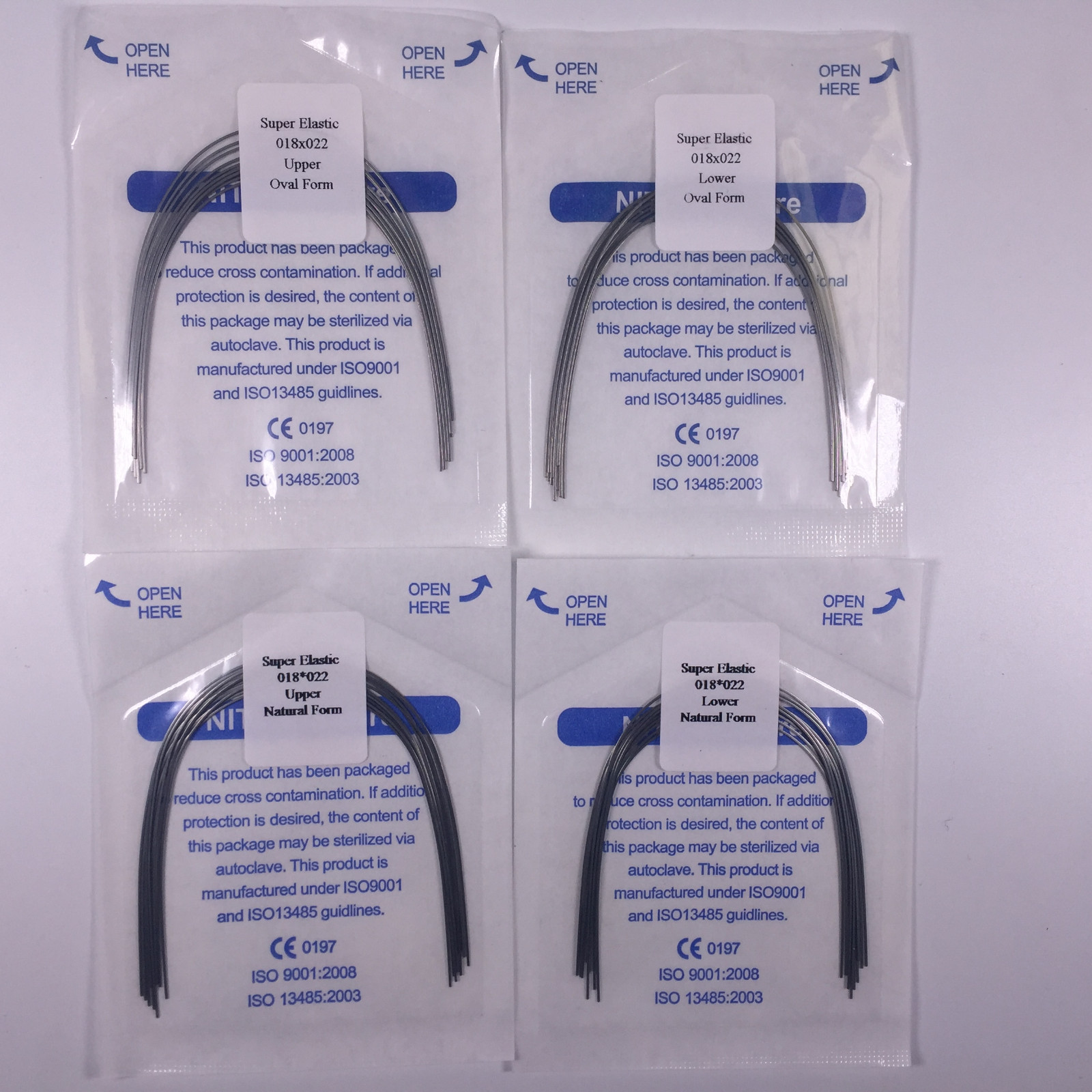 50Bags Dental Niti Super Elastic Arch Wires Rectangular Ortho Natural/Oval Form