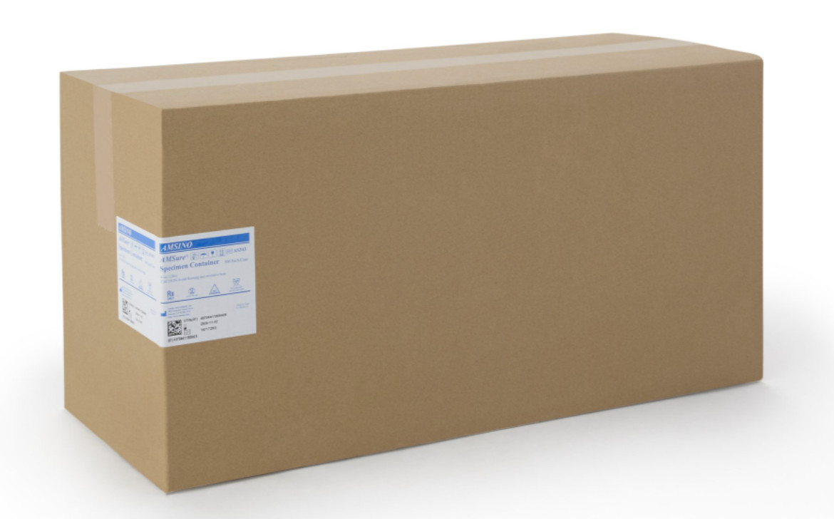 AMSure Specimen Container 120 mL (4 oz) AS343 – 500 Count – Disposable Screw Cap